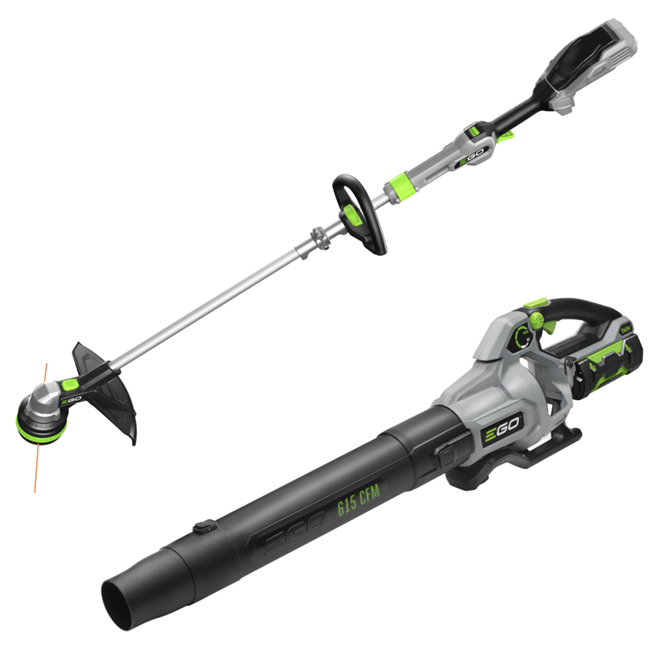 String Trimmer with Aluminum Telescopic Shaft & 615 CFM Blower Combo Kit EGO
